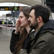 Family members of passengers killed in Germanwings plane crash arrive at Barcelona’s El Prat Airport.